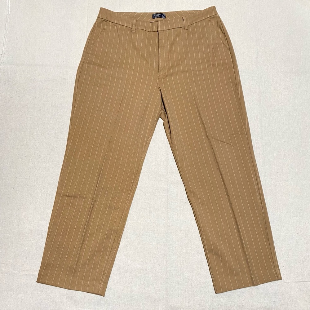 Abercrombie Pinstripe Cropped High Waist Pant